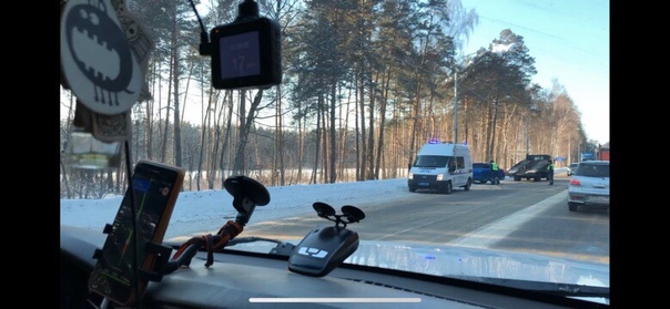 Егорьевское шоссе, улетел. Пробка в обе стороны. Актуально на 13:15