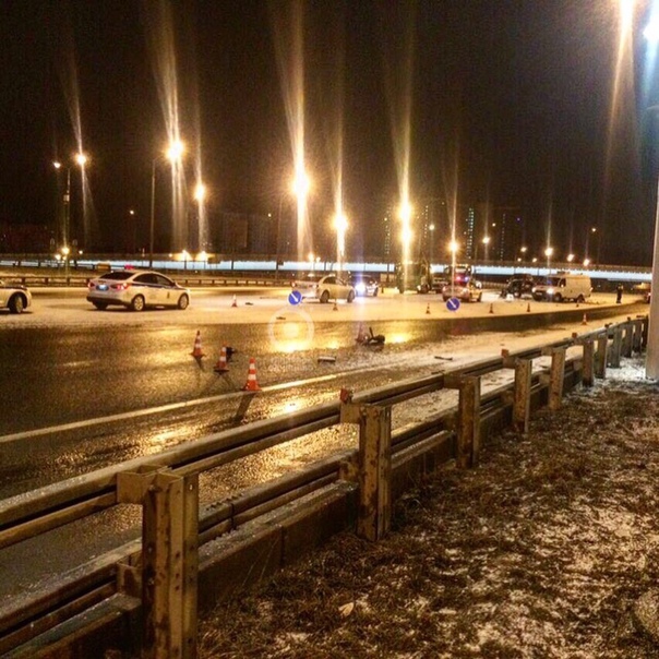 Очень жёсткая ночная авария в Одинцово на Минском шоссе при съезде на МКАД. Виной все...