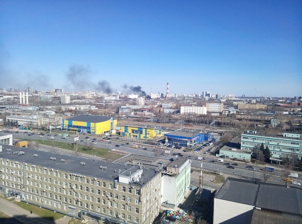 В районе МЦК Андроновка,  что то горит.