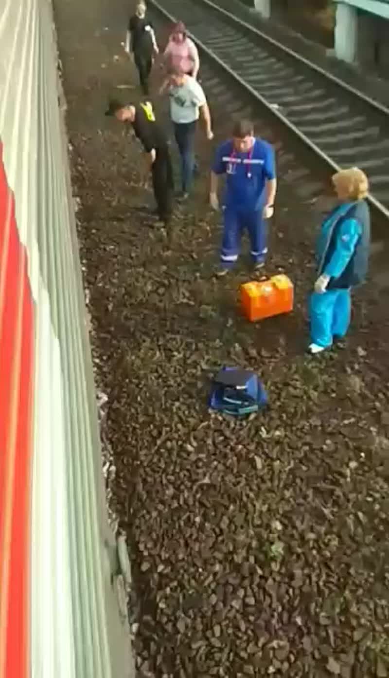 Истекающий кровью дебошир залез под под пассажирский поезд