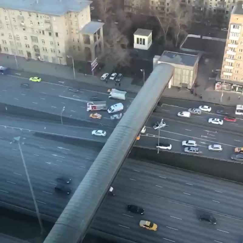 Сильная авария на дублёре Ленинградского проспекта.