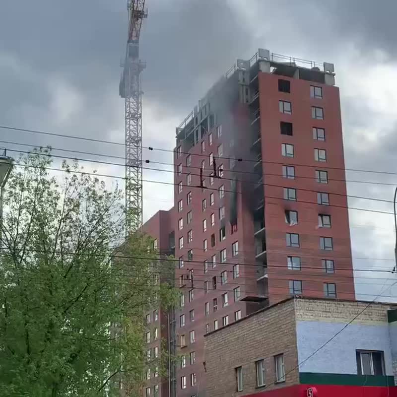 14.05.2020 пожар в районе Кузьминки.