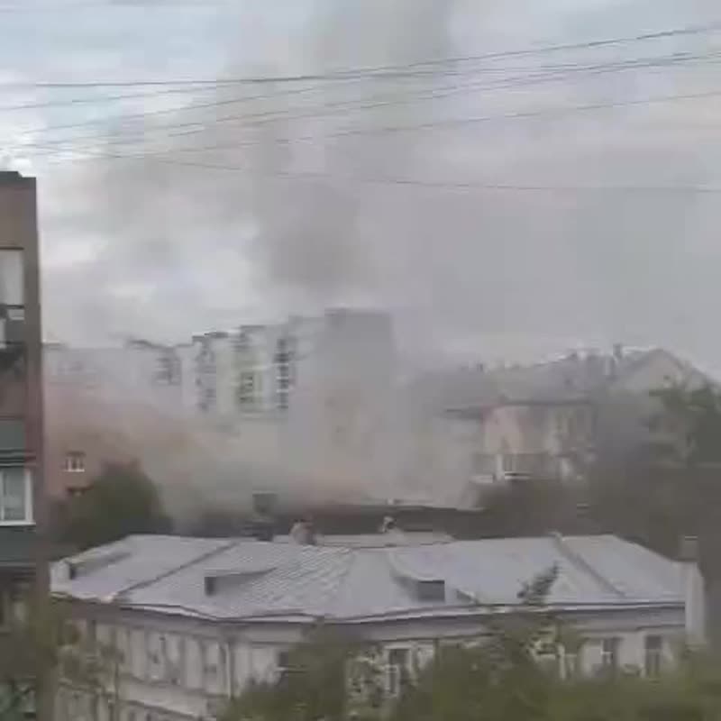 Пожар на Октябрьской улице.