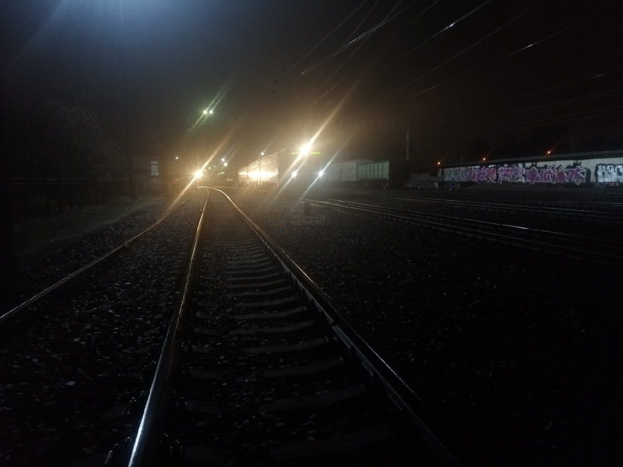 Ночью на станции Щёлково на железнодорожные пути вылетел автомобиль. Предположительно водитель был в...